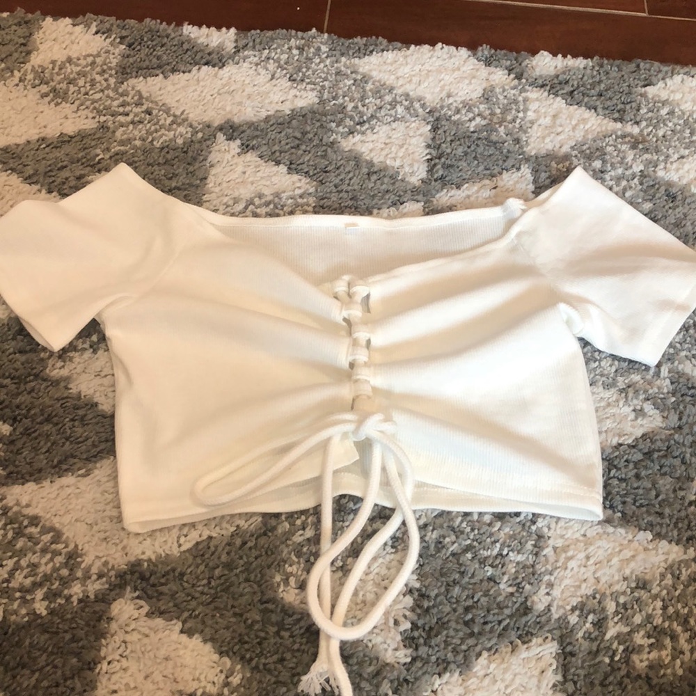 Off the shoulder crop top